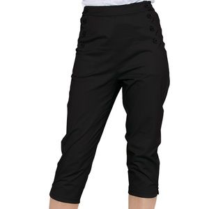 Voodoo Vixen Black High Waist Pants (Capri)